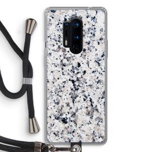 Gespikkelde marmer: OnePlus 8 Pro Transparant Hoesje met koord