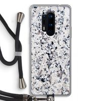 Gespikkelde marmer: OnePlus 8 Pro Transparant Hoesje met koord
