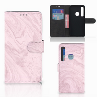 Samsung Galaxy A9 2018 Bookcase Marble Pink - Origineel Cadeau Vriendin - thumbnail