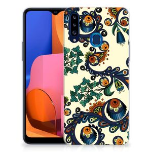 Siliconen Hoesje Samsung Galaxy A20s Barok Flower