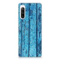 Sony Xperia 10 IV | Bumper Hoesje | Wood Blue