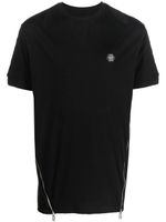 Philipp Plein t-shirt zippé à patch logo - Noir