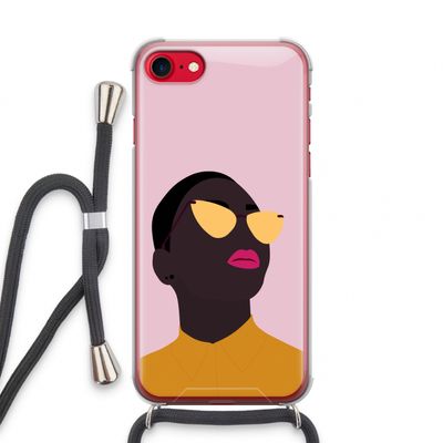 Yellow glasses: iPhone SE 2020 Transparant Hoesje met koord