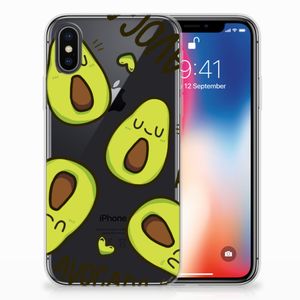 Apple iPhone X | Xs Telefoonhoesje met Naam Avocado Singing