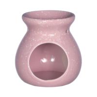Geurbrander voor amberblokjes/geurolie Vesuvius - keramiek - roze - D10 x H10 cm - thumbnail