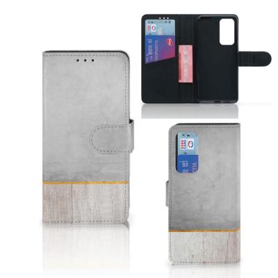 Huawei P40 | Book Style Case | Wood Concrete