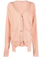 Stella McCartney cardigan asymétrique à col v - Rose