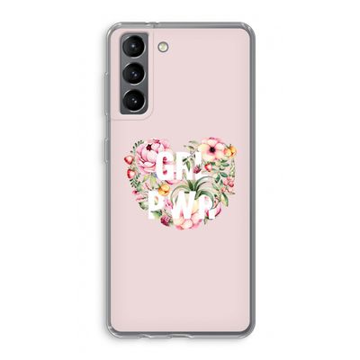 GRL PWR Flower: Samsung Galaxy S21 Transparant Hoesje