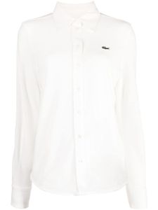 Lacoste chemise à logo brodé - Blanc