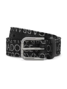 Dolce & Gabbana Kids ceinture en cuir à logo imprimé - Noir