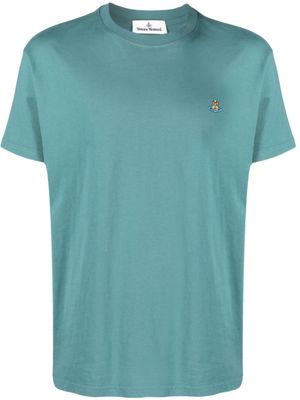 Vivienne Westwood t-shirt en coton à logo Orb brodé - Vert