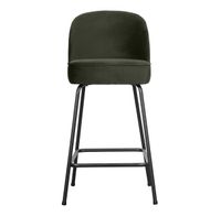 BePureHome Barstoel 'Vogue' Velvet, kleur Donkergroen (zithoogte 64cm)