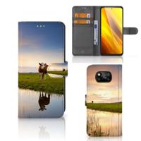 Xiaomi Poco X3 | Poco X3 Pro | Telefoonhoesje | Met pasjeshouder | Koe