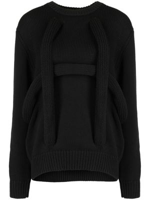Comme Des Garçons pull à épaules tombantes - Noir