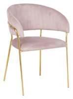 Artistiq Eetkamerstoel 'Lasse' Velvet, kleur roze