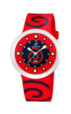 Horlogeband Calypso K6051-5 Rubber Rood