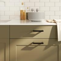 Handvatten 10 st 96 mm roestvrij staal zwart