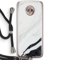 Elegante marmer: Motorola Moto G6 Transparant Hoesje met koord