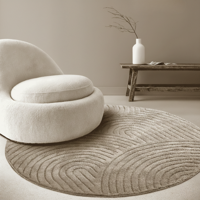 Vloerkleed Panglao Rond - Taupe Xcm - Polypropyleen - Dekbed-Discounter.nl Vloerkleed Panglao Rond - Taupe Xcm - Polypropyleen - Dekbed-Discounter.nl