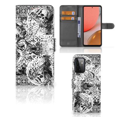 Telefoonhoesje met Naam Samsung Galaxy A72 Skulls Angel