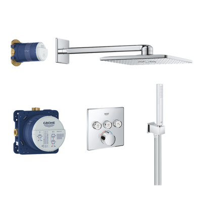Grohe Smartcontrol Inbouw Mengkraan 2 Stralen Vierkant Chroom