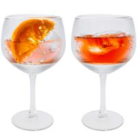 Gin Tonic/Aperol Spritz Cocktailglazen/drinkglazen - 2x - 650 ml - grote bol glazen