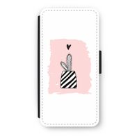Zwart-wit cactus: iPhone SE 2020 Flip Hoesje
