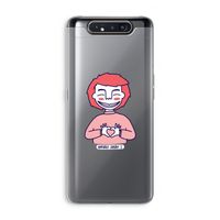 Hartje: Samsung Galaxy A80 Transparant Hoesje