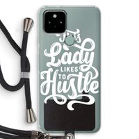 Hustle Lady: Pixel 5 Transparant Hoesje met koord