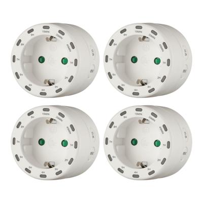 Tijdschakelaar rond - 4x - programmeerbaar tot 9 uur - 2800W - 230 Volt