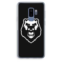 Angry Bear (black): Samsung Galaxy S9 Plus Transparant Hoesje