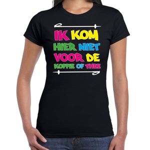 Apres ski t-shirt voor dames - koffie of thee - zwart - apres ski/winter outfit