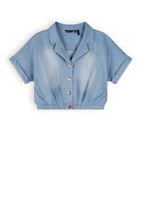 NoNo Meisjes spijker blouse cropped - Tara - Denim