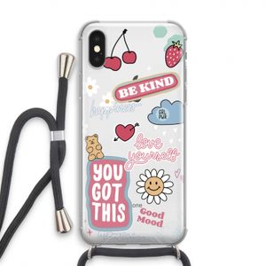 Positivity: iPhone XS Transparant Hoesje met koord