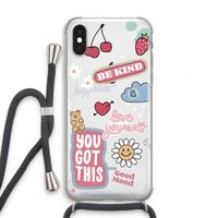 Positivity: iPhone XS Transparant Hoesje met koord