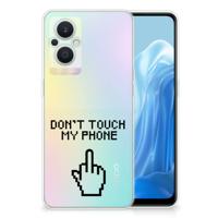 OPPO Reno8 Lite Silicone-hoesje Finger Don't Touch My Phone