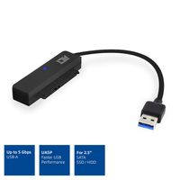 ACT AC1510 tussenstuk voor kabels SATA USB Type-A Zwart - thumbnail
