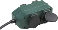 Meister stekkerblok 4v ip44 2m gr/zw - wu7430940