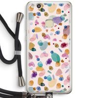 Terrazzo Memphis Pink: Huawei Ascend P10 Lite Transparant Hoesje met koord