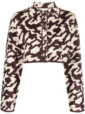 Nanushka veste crop à imprimé animalier - Tons neutres
