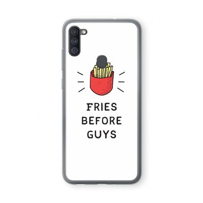 Fries before guys: Samsung Galaxy A11 Transparant Hoesje