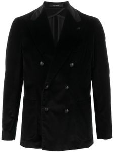 Tagliatore blazer en velours à boutonnière croisée - Noir