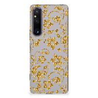 Sony Xperia 1 V | TPU Case | Gouden Bloemen