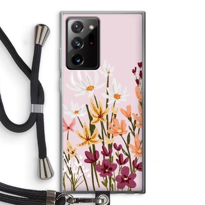 Painted wildflowers: Samsung Galaxy Note 20 Ultra / Note 20 Ultra 5G Transparant Hoesje met koord