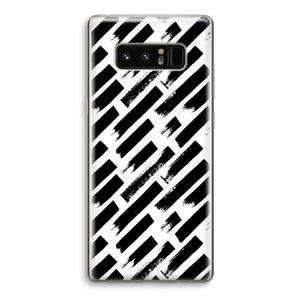 Zwarte vegen: Samsung Galaxy Note 8 Transparant Hoesje