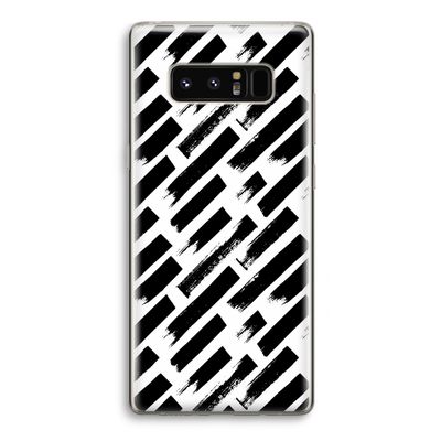 Zwarte vegen: Samsung Galaxy Note 8 Transparant Hoesje