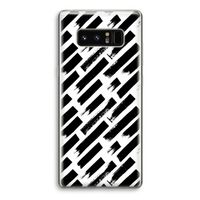 Zwarte vegen: Samsung Galaxy Note 8 Transparant Hoesje