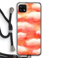 Lichte Wolken: Samsung Galaxy A22 5G Transparant Hoesje met koord