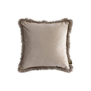 PTMD Nous Sierkussen - 45x3x45 cm - Fluweel - Beige