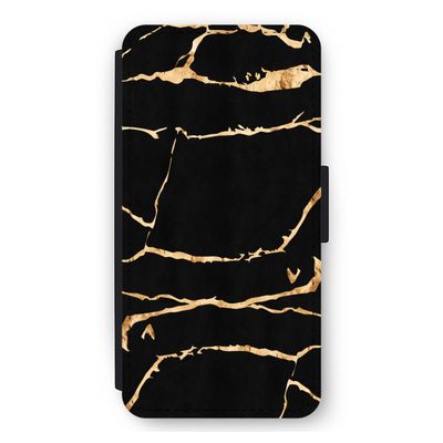 Gouden marmer: iPhone 12 Pro Max Flip Hoesje